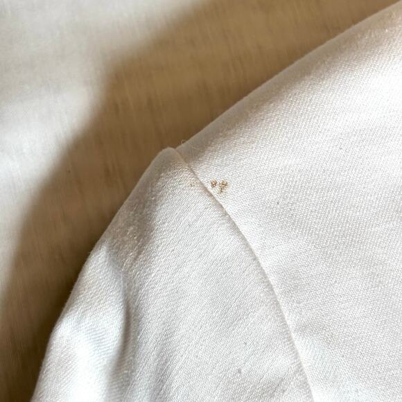 Banana Republic NWT White Linen Blazer Oversized Look $160 Price Tag Size 6 - Picture 8 of 10